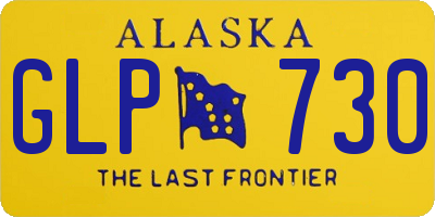 AK license plate GLP730