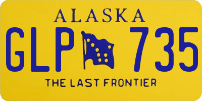 AK license plate GLP735