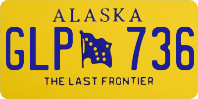 AK license plate GLP736