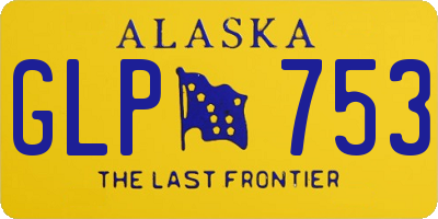 AK license plate GLP753