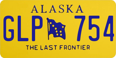 AK license plate GLP754