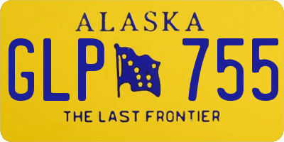 AK license plate GLP755