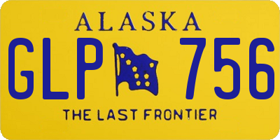 AK license plate GLP756