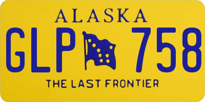 AK license plate GLP758