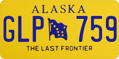 AK license plate GLP759