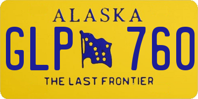 AK license plate GLP760