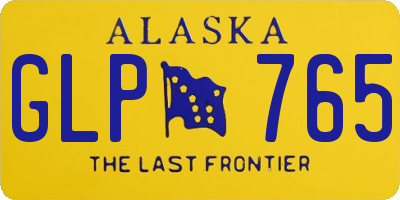 AK license plate GLP765