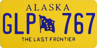 AK license plate GLP767