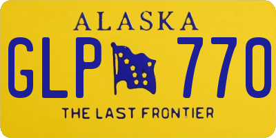 AK license plate GLP770