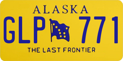 AK license plate GLP771