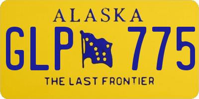 AK license plate GLP775