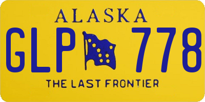 AK license plate GLP778