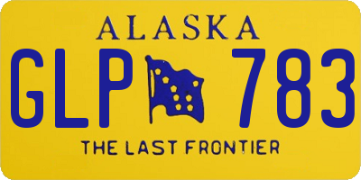 AK license plate GLP783