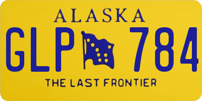AK license plate GLP784