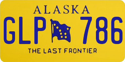 AK license plate GLP786