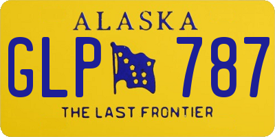 AK license plate GLP787