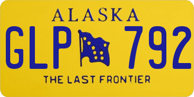 AK license plate GLP792