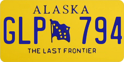 AK license plate GLP794