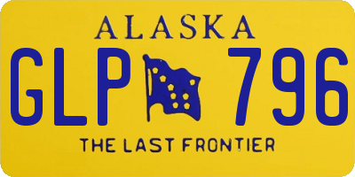 AK license plate GLP796
