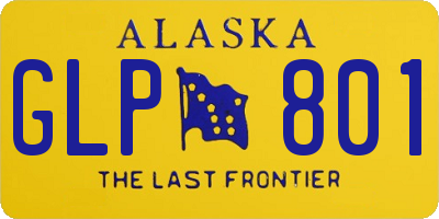 AK license plate GLP801