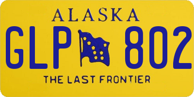 AK license plate GLP802