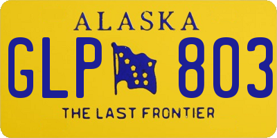 AK license plate GLP803