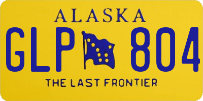 AK license plate GLP804