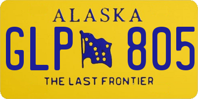 AK license plate GLP805