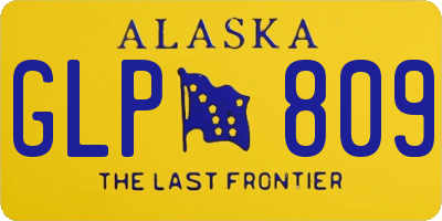 AK license plate GLP809
