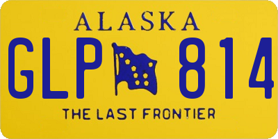 AK license plate GLP814