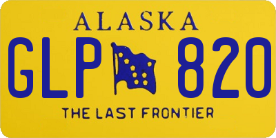 AK license plate GLP820