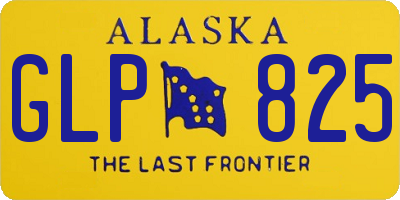 AK license plate GLP825