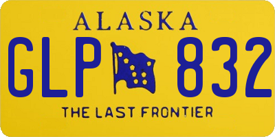 AK license plate GLP832