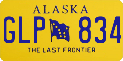 AK license plate GLP834