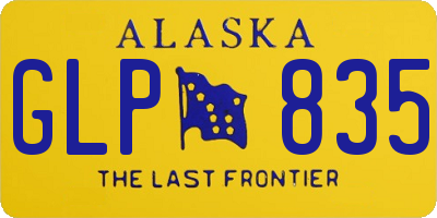 AK license plate GLP835