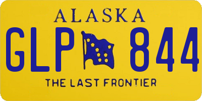 AK license plate GLP844