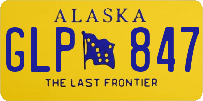 AK license plate GLP847