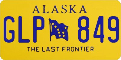 AK license plate GLP849