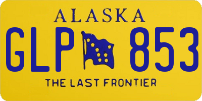AK license plate GLP853