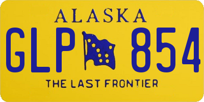 AK license plate GLP854