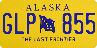 AK license plate GLP855