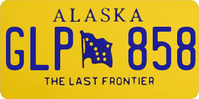 AK license plate GLP858
