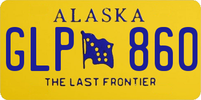 AK license plate GLP860