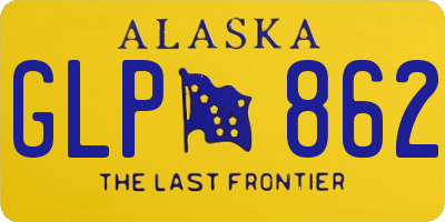 AK license plate GLP862