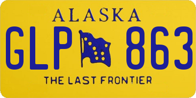 AK license plate GLP863
