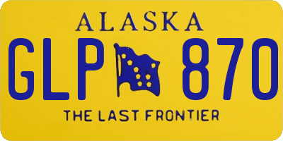 AK license plate GLP870