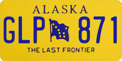 AK license plate GLP871