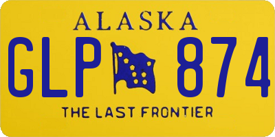 AK license plate GLP874