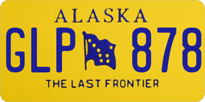 AK license plate GLP878