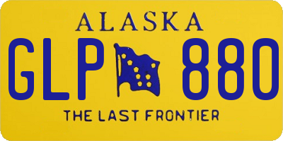 AK license plate GLP880